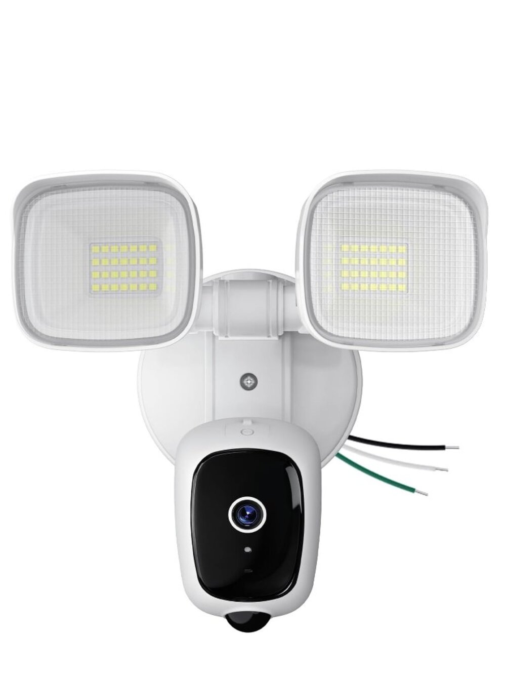 New: 2K Hardwired Flood Light Camera (Cream) - Alexa / Google Nest Compatible